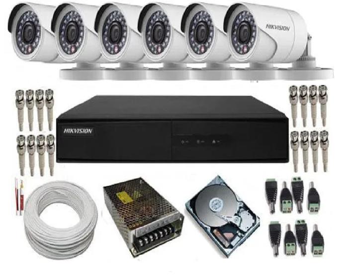 Imagem de KIT 6 CÂMERAS DE VIGILÂNCIA HIKVISION Full Hd 1080p 2mp DVR HIKVISION 4 CH - ALTA DEFINIÇÃO C/HD