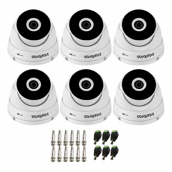 Imagem de Kit 6 Câmeras Intelbras VHD 3230 D G7 Dome Full HD 1080p Visão Noturna de 30m IP67 + Conectores