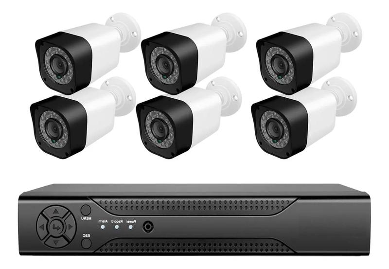 Imagem de Kit 6 Cameras Segurança Dvr 8 Canais Full Hd Monitoramento