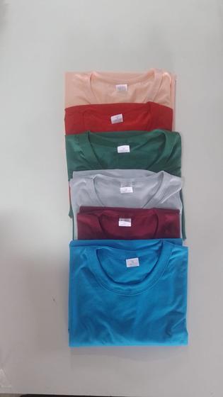 Imagem de kit 6 camisas poliviscose 30.1 plus size, anti pilling cores variadas de muita qualidade.