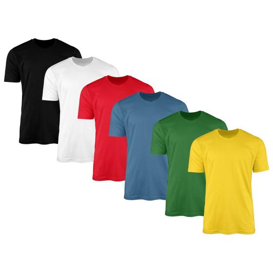 Imagem de Kit 6 Camisetas SSB Brand Masculina Lisa Básica 100% Algodão