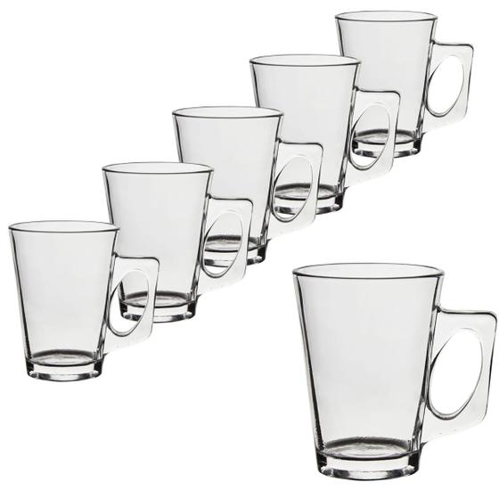 Imagem de Kit 6 Canecas Tipo Nespresso Copo Cappuccino Café Chá 185 ML
