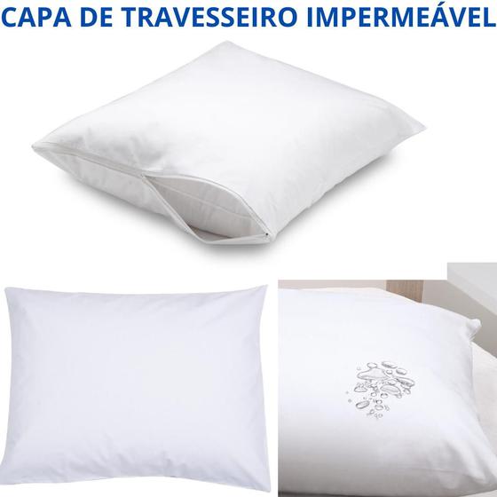 Imagem de Kit 6 Capas Protetora De Travesseiro Impermeável Hospitalar