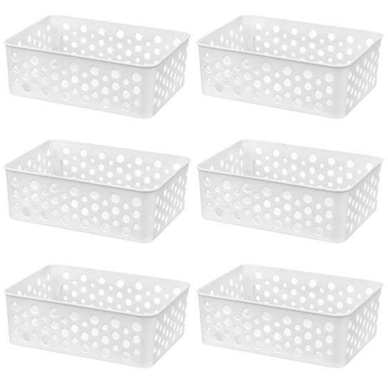 Kit 6 Cesto Organizador Rattan Multiuso Armário Gaveta Lavanderia P (19x13) Menor preço em Kit 6 Cesto Organizador Rattan Multiuso Armário Gaveta Lavanderia P (19x13)