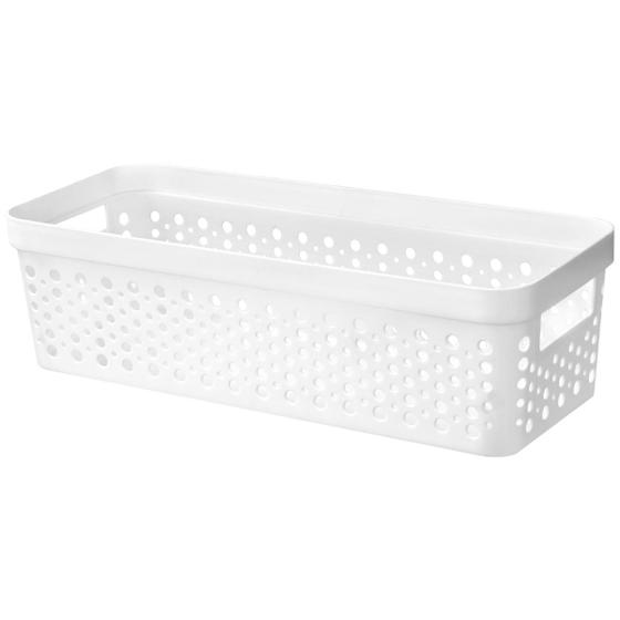Kit 6 Cestos Organizador s/ Tampa Trama Rattan 3,6L Usual Menor preço em Kit 6 Cestos Organizador s/ Tampa Trama Rattan 3,6L Usual