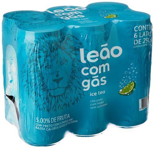 Imagem de KIT 6 Chá Ice Tea sabor Limão Zero com Gás Leão Lata 290ml