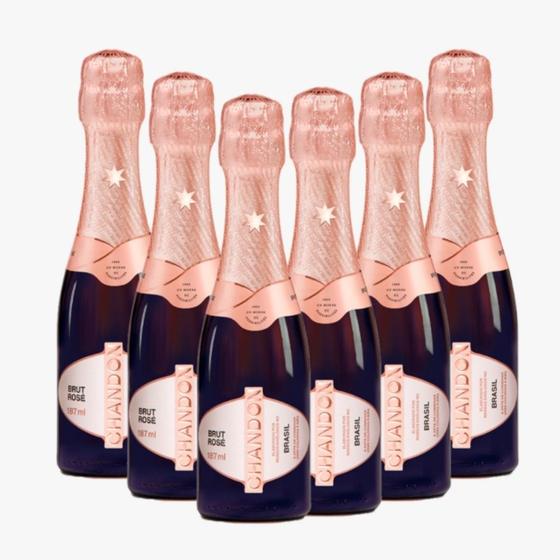 Imagem de Kit 6 Chandon Brut Rose Baby Espumante 187ml