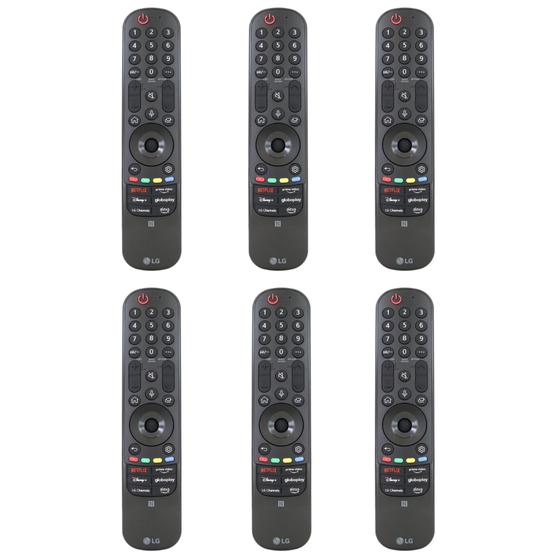 Imagem de Kit 6 Controles Smart Magic MR23GN (NFC) TV LG 43UR7800PSA, 65UR9050PSJ, 86UR8750PSA - AKB76043204