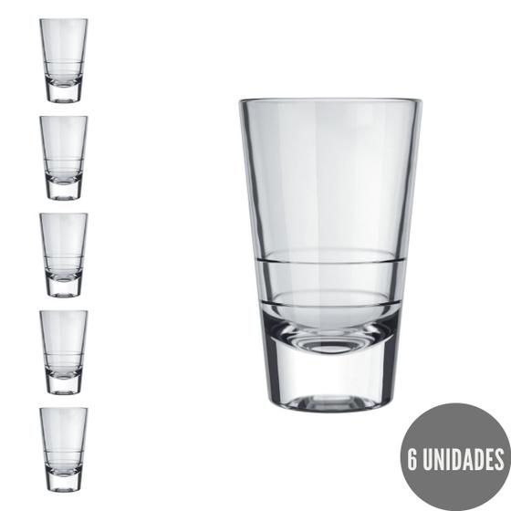 Imagem de Kit 6 Copinhos 100ml Dose Shot Vodka Bebidas Caninha Nadir