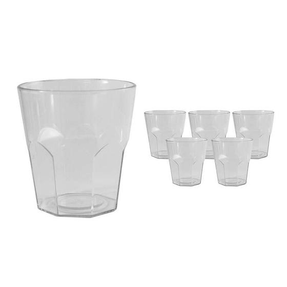 Imagem de Kit 6 Copos Mini Roma Cristal 300Ml Plástico