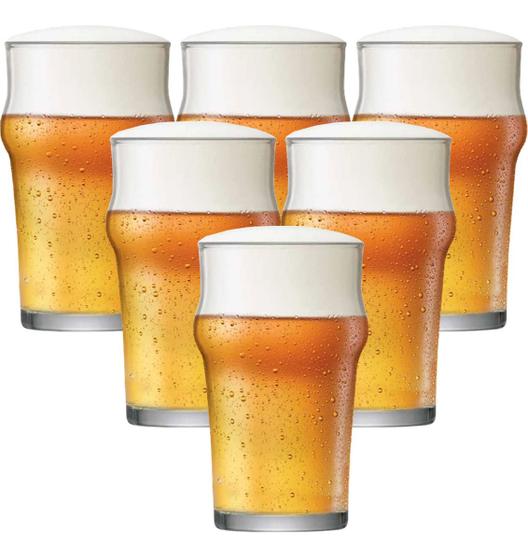 Imagem de Kit 6 copos nonic para cerveja  560 ml