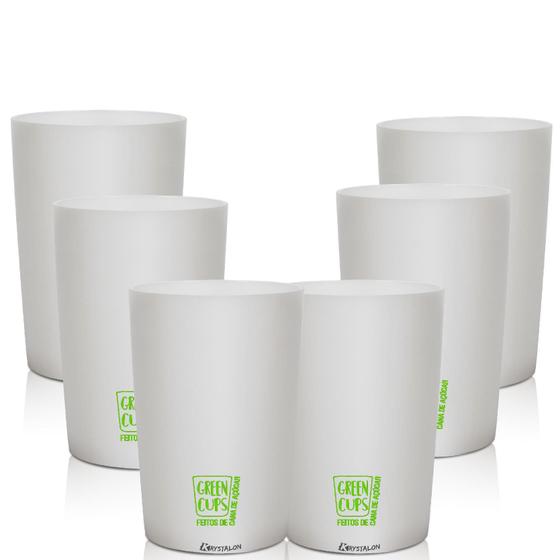 Imagem de Kit 6 Copos Short Drink 200Ml Eco Sustentável Green Cups