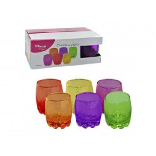 Imagem de Kit 6 Copos Shot De Vidro Coloridos 60Ml Vda14001