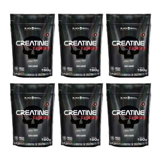 Imagem de Kit 6 Creatinas Turbo 150g Sache - Black Skull