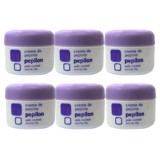 Imagem de Kit 6 Creme Facial De Pepino Pele Normal 50G - Pepilon