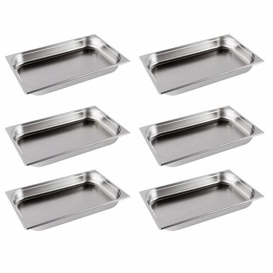 Imagem de Kit 6 Cubas GN 1/1X65MM Inox Gastronomica Sebem