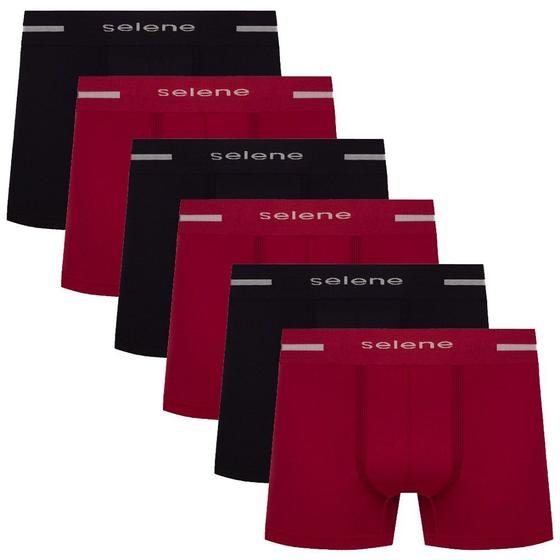 Imagem de Kit 6 Cueca Box Boxer Microfibra  Selene Masculina Original