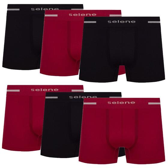 Imagem de Kit 6 cueca boxer box microfibra  selene masculina original