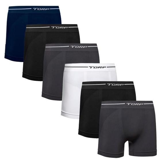 Imagem de Kit 6 Cueca Boxer Sem Costura Microfibra Confortavel Torp