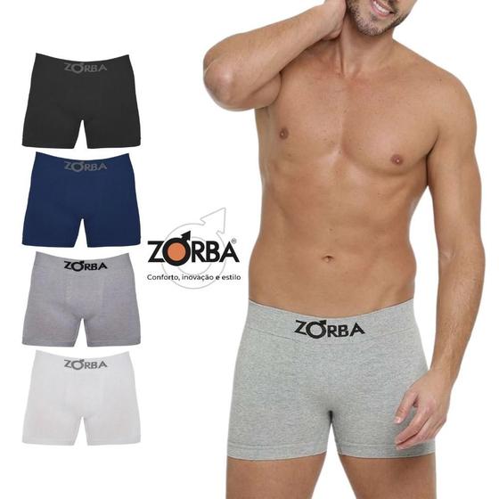 Imagem de Kit 6 Cueca Masculina Seamless Boxer Box Algodao Cotton Sem Costura Zorba Com Maior Conforto