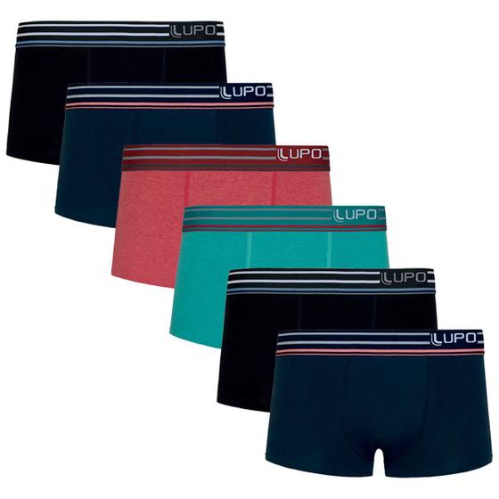 Kit 6 Cueca Masculina Sunga Boxer Algodão Adulto Lupo Menor preço em Kit 6 Cueca Masculina Sunga Boxer Algodão Adulto Lupo
