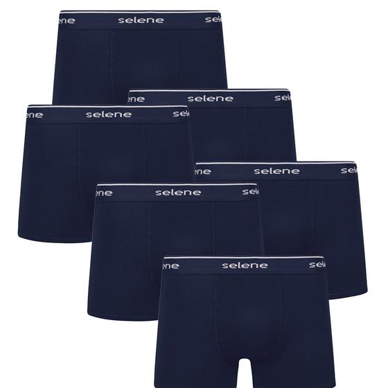 Imagem de Kit 6 Cueca Selene Masculina Algodão Plus Size Boxer Box