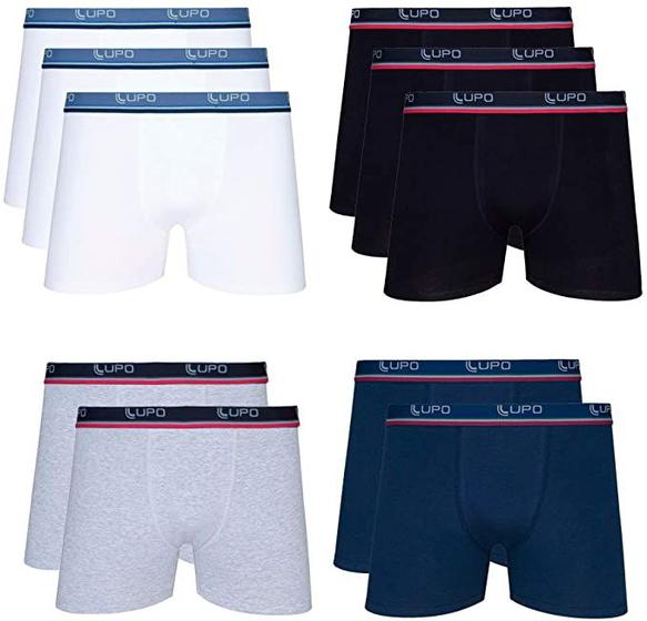 Imagem de Kit 6 cuecas boxer algodão cotton conforto lupo 523