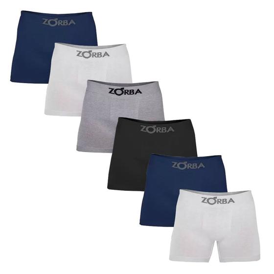 Imagem de Kit 6 Cuecas Boxer Algodão Masculino Box Sem Costura Zorba