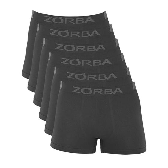 Imagem de Kit 6 Cuecas Zorba Boxer Extreme Sport sem Costura Microfibra 836 Chumbo