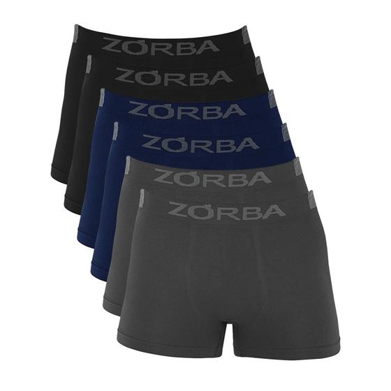 Imagem de Kit 6 Cuecas Zorba Boxer Extreme Sport sem Costura Microfibra 836 Sortido