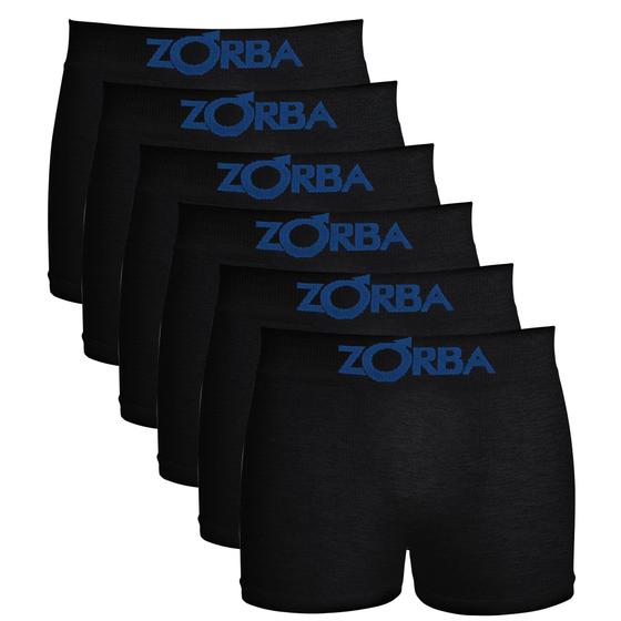 Imagem de Kit 6 Cuecas Zorba Infantil Boxer sem Costura Algodão 678 Preto