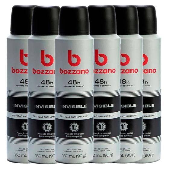 Imagem de Kit 6 Desodorante Aerosol Bozzano Invisible 90g