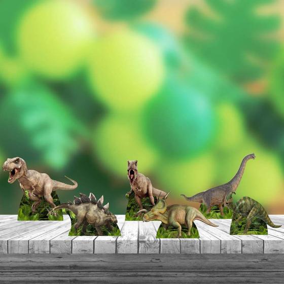 Imagem de Kit 6 Dinossauro Totem Display Mesa Festa Aniversário