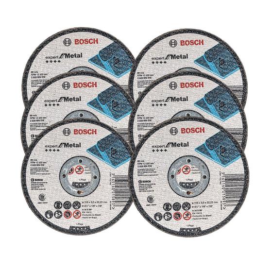 Imagem de Kit 6 Discos de Corte Expert for Metal 115x3,0mm Bosch