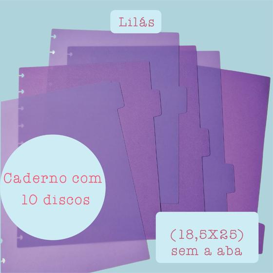 Imagem de Kit 6 Divisórias para caderno de disco, agenda e planner (caderno inteligente) Intermediário (10 discos)