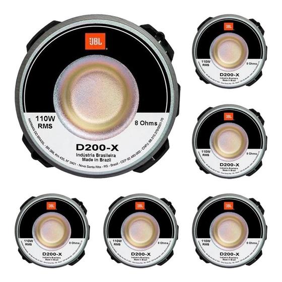Imagem de Kit 6 Drive Original Jbl D200x Fenolico Jarrao Selenium 110w