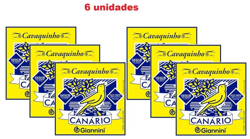 Imagem de Kit 6 Encordoamento Cavaquinho /Cavaco Médio - GESCB Canário