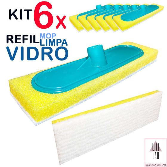 Imagem de Kit 6 Esfregão Mop Limpa Vidro Casa Carro e Caminhão