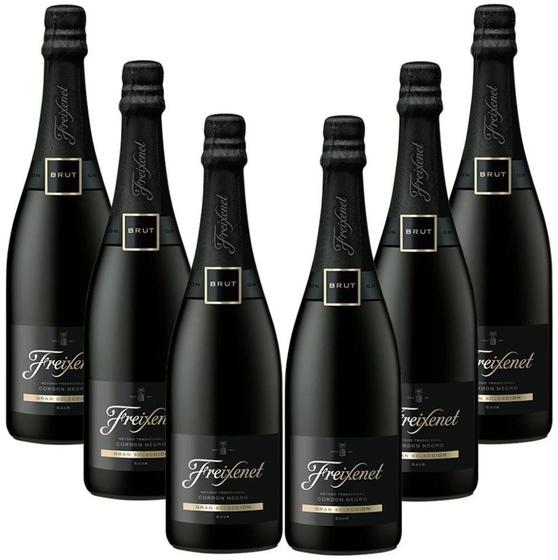 Kit 6 Espumantes Cordon Negro 750 Ml Freixenet Menor preço em Kit 6 Espumantes Cordon Negro 750 Ml Freixenet