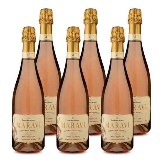 Imagem de Kit 6 Espumantes Entre Dois Mundos Maraví Rosé Brut Brasil 750ml