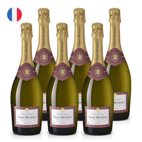 Imagem de Kit 6 Espumantes Veuve Devienne Brut Branco França 750ml