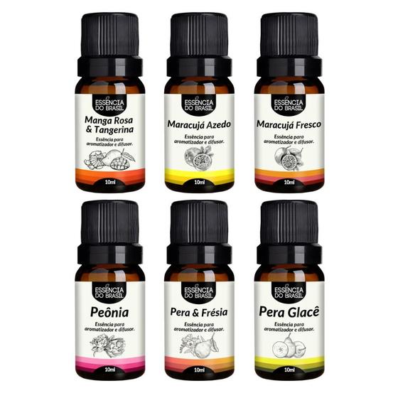 Imagem de Kit 6 Essências Premium 10ml - Cores Tropicais