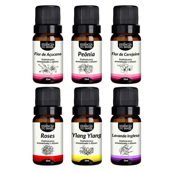 Imagem de Kit 6 Essências Premium 10ml - Sinfonia Floral