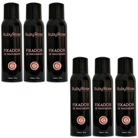 Imagem de Kit 6 Fixador De Maquiagem Hb312 150Ml - Ruby Rose