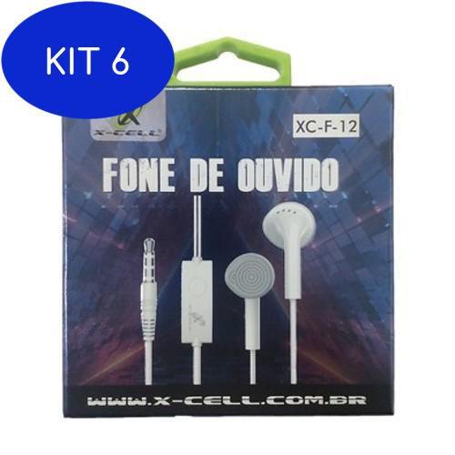 Fone de Ouvido Kit 6 X-cell Xc-f-12