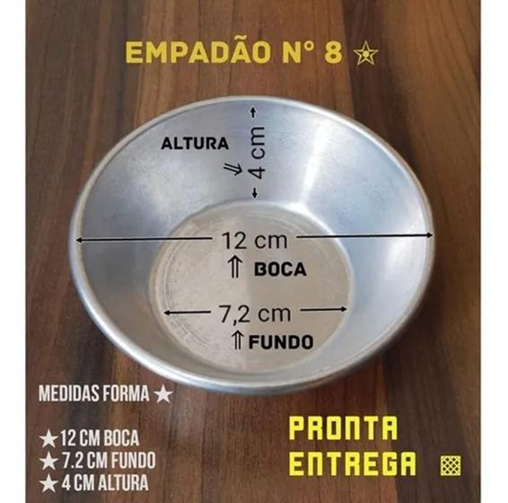 Imagem de Kit 6 Formas De Empada Extra Grande Empadão Alumínio Genuíno  - ENTREGA RÁPIDA -