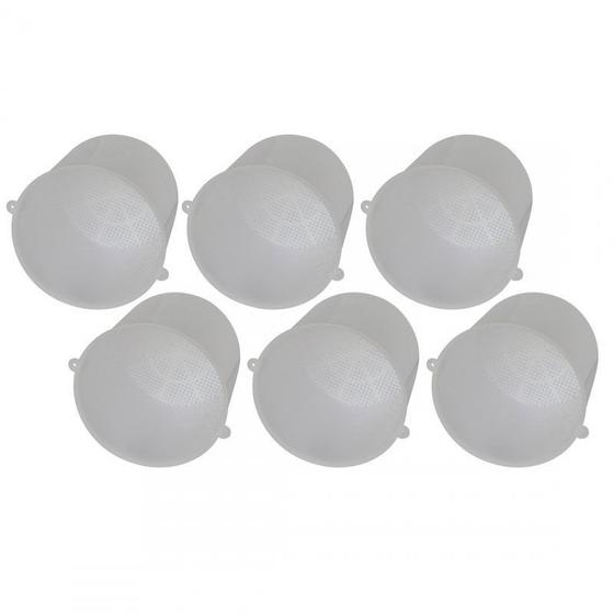 Imagem de Kit 6 Formas Para Queijo Minas Plastica Reforçada 1Kg - Frescal