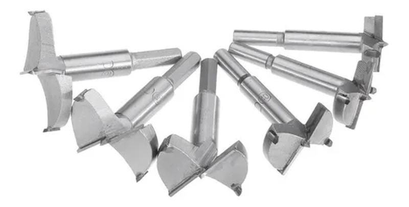 Kit 6 Fresas Brocas Forstner 30 35 40 45 50 60 Mm Madeira Menor preço em Kit 6 Fresas Brocas Forstner 30 35 40 45 50 60 Mm Madeira
