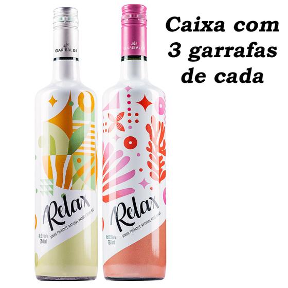 Kit 6 Frisantes Relax Garibaldi Demi-Sec e Suave Rosé 750 ml - Vinho ...