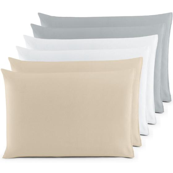 Kit 6 Fronhas ( 3 Pares ) 200 Fios 100% Algodão Em Percal Travesseiro - Raga Decorações Imagem de Kit 6 Fronhas ( 3 Pares ) 200 Fios 100% Algodão Em Percal Travesseiro